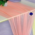 thumbnail image 6 of MDS pack of 5 Wedding 29 x 120 inches Sheer chiffon Table Runner for Rustic Boho Wedding Banquet Decor for 10Ft Table Runners - Peach, 6 of 6
