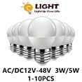 thumbnail image 2 of Bombilla LED de bajo voltaje G45 AC/DC12V-48V E27 B22, luz blanca cálida superbrillante de 3W y 5W para energía solar, iluminación de cargador de bajo voltaje, 2 of 4