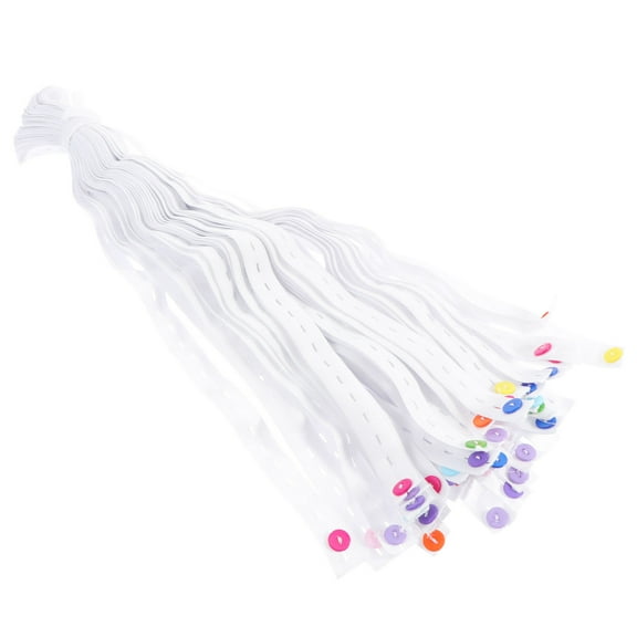 PTOOTP 50 Pcs White Diaper Buckles with High Elasticity Adjustable Straps Breathable and Easy to Use for Baby Care