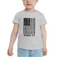 thumbnail image 2 of American Flag Merican Funny Toddler T-Shirts for Boys Girls (Gray, 3T), 2 of 5