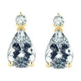 thumbnail image 2 of Star K � 8x6mm Pear Shape Genuine Aquamarine Classic Drop Earring Studs, 2 of 9