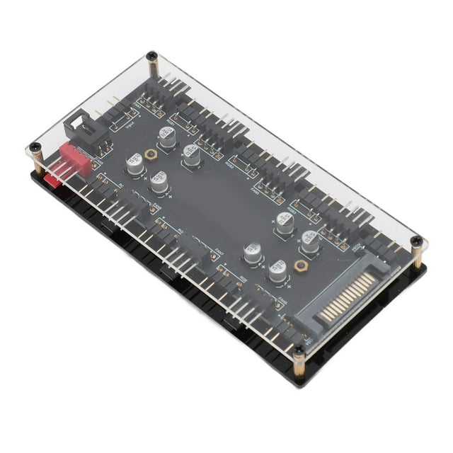 Hub ARGB De 5 V Y 3 Pines, Carcasa Acrílica Adhesiva Trasera Segura De 8 Vías ARGB Y Concentrador PWM Para Ampliar La Interfaz Del Ventilador De La Placa Base