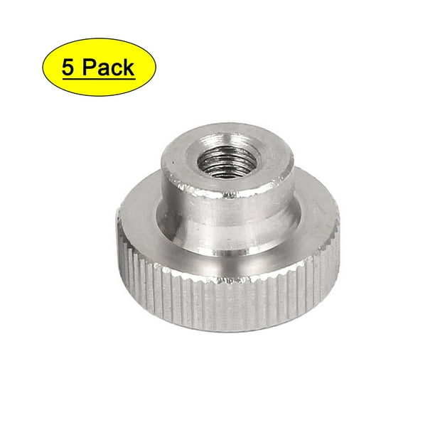 5 Pcs M6 304 Stainless Steel Metric Knurled Thumb Nuts for 3D Printer Heated Bed