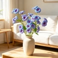 thumbnail image 5 of MMJ Artificial Petunia Flower Stems Faux Silk Bloom Picks for Vase Arrangement Table Centerpiece 14.57in Pink Purple, 5 of 6