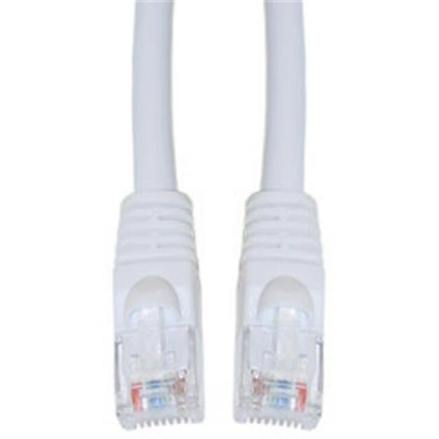 Cat5e White Ethernet Patch Cable Snagless Molded Boot 35 foot