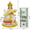 thumbnail image 3 of BangBangDa Big Hindu Goddess Saraswati Statue – 8.7”H India God Saraswati Idol Home Office Temple Mandir Pooja Decor Diwali Puja Gifts Indian Gifts for Man Woman Friends, 3 of 9