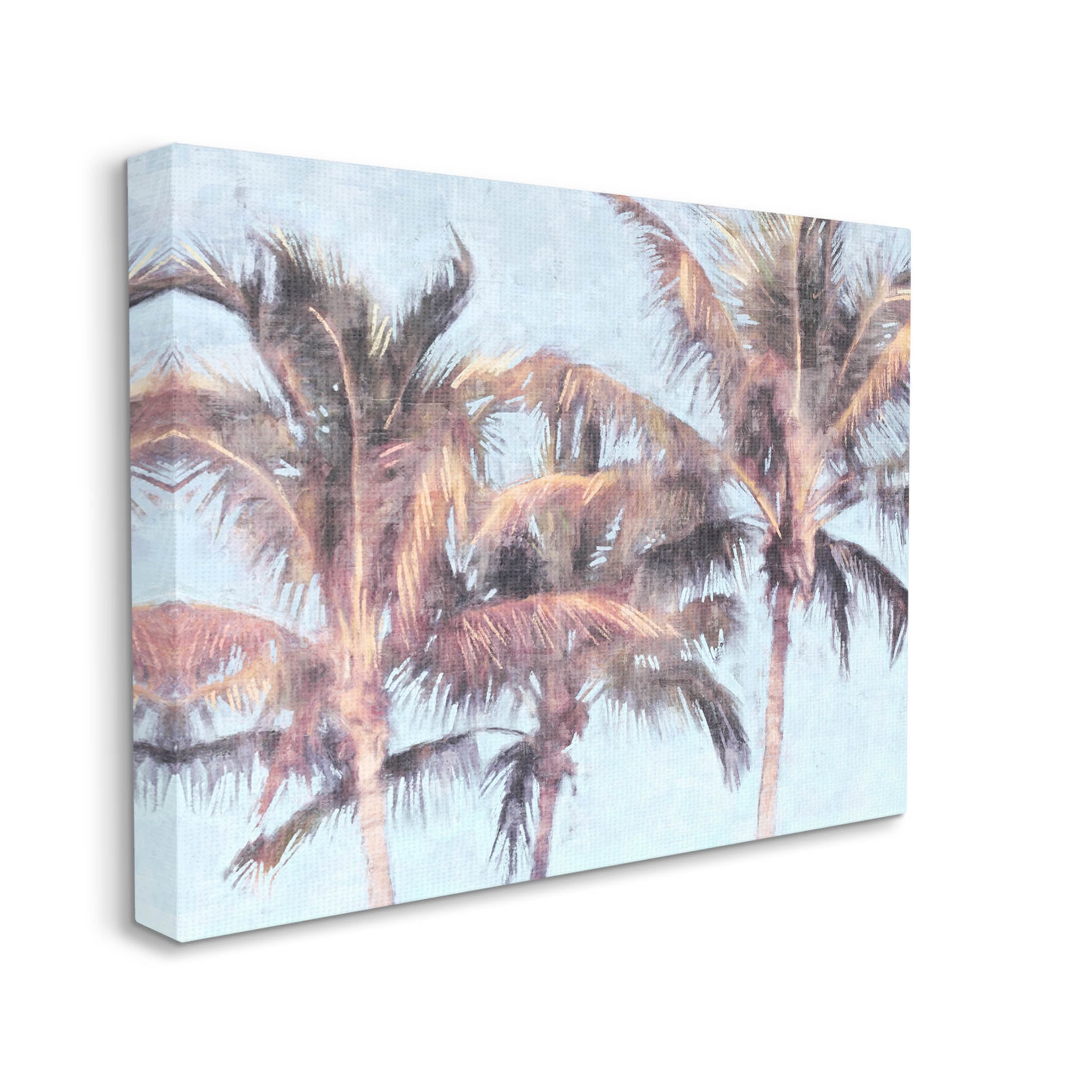 Stupell Industries Looming Palm Trees Tropical Sky Graphic Art Gallery Wrapped Canvas Print Wall Art, Design by Nina Blue