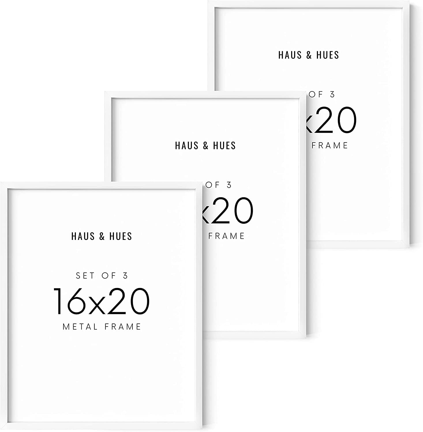 Haus and Hues 16x20 Picture Frames For Wall 16x20 Frames Set of 3, 16