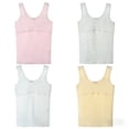thumbnail image 5 of HAWEE Girls Cotton Sports Bra Athletic Training Tank Tops Sleeveless Crop Tops for Kids Teens 7-14Y, 4 Pack, 5 of 7