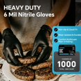 thumbnail image 2 of Guantes desechables de nitrilo UYKKE negros XL de 6 mil de grosor, 2 of 6