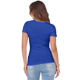 thumbnail image 3 of Camiseta de Canalé Entallada para Mujer, Azul , Talla XXL, 3 of 9