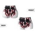 thumbnail image 6 of Athletic Shorts for Women, American Flag Skull Art Seam Womens Shorts High Waisted Sport Running Workout Gym, 6 of 8