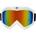 thumbnail image 5 of Birdz Lunettes Skylark Masque de Moto en TPU Blanc et Lunettes de Protection Détachables avec Verres Miroir ReflecTech Rouges, 5 of 5