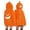 Orange, variant on Jack O Lantern Plush Coat, Halloween Pumpkin Fuzzy Hooded Jacket, Full Zip Pumpkin Stem Plush Coat With Back Jack O Lantern Print, Oversized Halloween Cosplay Loungewear, Light Green S