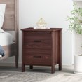 thumbnail image 2 of GDF Studio Titeca Contemporary 2 Drawer Nightstand, Walnut, 2 of 9