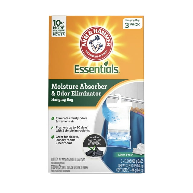 Absorbedor de humedad Arm & Hammer Essentials, 500 ml, paquete de 3