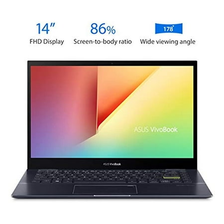 ASUS - VivoBook Flip 14 14" Touch-Screen Laptop - AMD Ryzen 5 - 8GB Memory - 512GB Solid State Drive - Bespoke Black