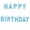 Blue, variant on Birthday Alphabet Candles Black Happy Birthday Cake Set Party Decorations