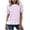 01 Purple, variant on Fewfanhot Summer Tops for Women Summer Striped Crewneck T-Shirts Color Block Short Sleeve Tops Casual Basic Tee