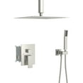 thumbnail image 2 of Shower System with Ceiling Mounted Rain Shower and Adjustable Handheld Shower, Luxury Bathroom 16'' Shower Head High Pressure Rain Mixer Set, Brushed Nickel, 2 of 7