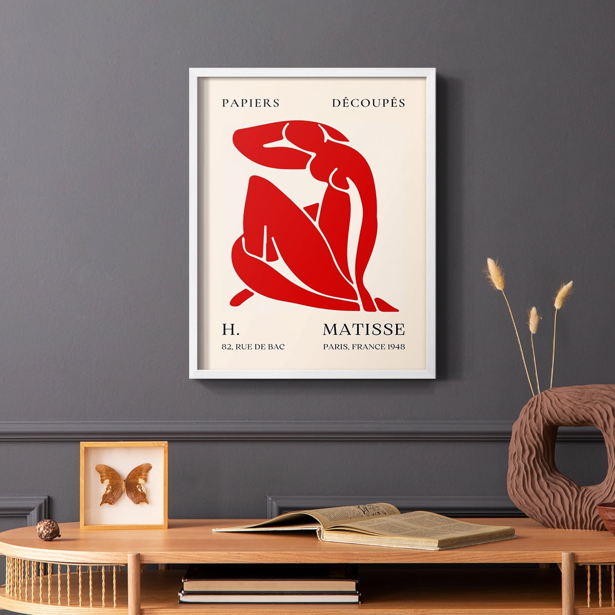 Matisse CLXVIII Framed Print in White Solid Wood 8 x 10 Framed Print