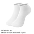 thumbnail image 2 of 6-Pair Pack Unisex Cotton Linen Crew Socks, Breathable Solid Color Casual Socks for Sensitive Skin and Natural Comfort, White, One Size, 2 of 8