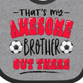 thumbnail image 4 of Inktastic That's My Awesome Brother out There with Soccer Balls Boys or Girls Baby Bib, 4 of 4