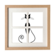 thumbnail image 1 of Elegante gato negro amante animal Art silueta Pantalla de escritorio de pared de marco 4 aperturas, 1 of 4