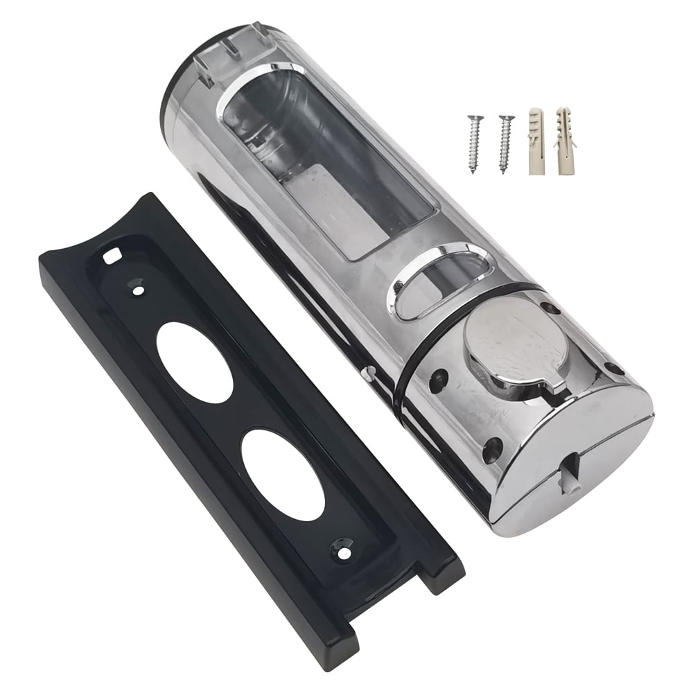 INTSUPERMAI 400ML Soap Dispenser Wall Mount Silver Shampoo Shower Dispenser for Bathroom Hotel