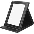 thumbnail image 1 of Leather Travel Portable Foldable Mirror Makeup Mirror with Adjustable Stand, 1 of 6