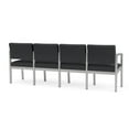 thumbnail image 5 of Lenox Steel Reception Waiting 4 Seats Chair / Silver Steel / Dark Gray, 5 of 5