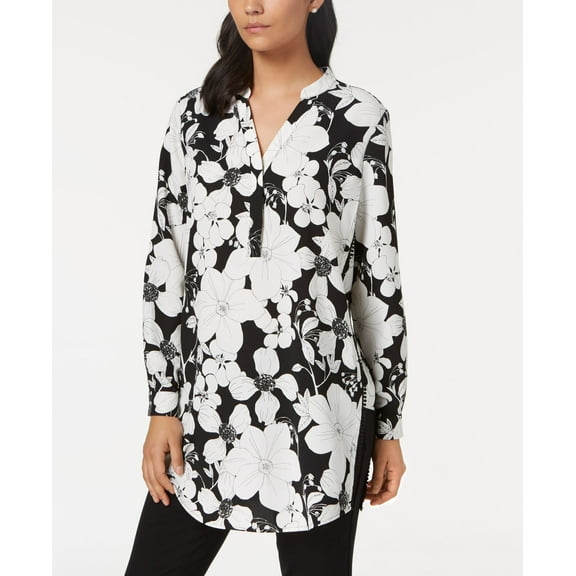 Alfani Petite Floral-Print Tunic (Metro Blooms, P/XS)
