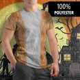 thumbnail image 3 of Halloween Orange Cat Costume All Over Adult T-Shirt - 2X-Large, 3 of 7