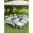 thumbnail image 4 of Outdoor Tablecloths with Umbrella Hole & Zipper, Teal Sea Turtle Coastal 60 x102 Inch Rectangle Tablecloths, Vintage Summer Beach Nautical Waterproof Table Cloth, Patio/Pool/Picnic Table Covers, 4 of 8
