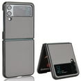 thumbnail image 1 of Allytech for Samsung Galaxy Z Flip 4 Ultra-Thin Folding Case, Premium PU Leather Anti-Drop Heavy Duty Full Body Protective Case for Samsung Z Flip 4 6.7" 5G 2022 Women Men, Gray, 1 of 8