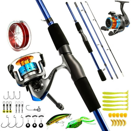 1.8m Four Fiber Rod Straight Handle And Grip Plug In Type Long Casting Rod Sea Rod Fishing Rod Set [Straight Handle + Wheel]