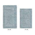 thumbnail image 2 of Better Trends Luxury Bathroom Rugs 2 Piece Set 100% Cotton Extra Soft Tufted Bath Rug Water Absorbent, Reversible Washable for Bathroom, Laundry Room 21”x34”|24”x40” Blue Lux Collection, 2 of 4