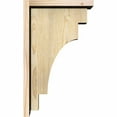 thumbnail image 3 of 6"W x 12"D x 20"H Mediterranean Rough Sawn Corbel w/Backplate, Douglas Fir, 3 of 9