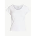 thumbnail image 5 of Free Assembly Women's Scoop Neck Tee with Short Sleeves, Sizes XS-XXL, 5 of 5