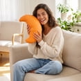 thumbnail image 5 of Giant Croissant Squishy Toy with Slow Rising Squeezable Design, Jumbo Size, Orange, for Relaxation, Simulated Toy, 5 of 6