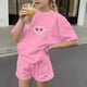thumbnail image 5 of Conjuntos de blusas y camisas de cuello redondo y manga corta para niños Conjunto de dos piezas de blusas de cuello redondo y manga corta con estampado del Día de San Patricio para niños Niños poliést, 5 of 6