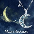 thumbnail image 3 of YAFEINI 925 Sterling Silver Moon Star Necklace With Turquoise - Stars Jewelry Gift for Women, Wife, Lover, 3 of 6