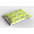 thumbnail image 2 of Ambesonne Kitchen Pillow Sham 2 Pack, Watercolor Murky, 30"x20", Forest Green Yellow, 2 of 3
