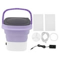 thumbnail image 2 of Convenient Laundry Solution Portable Washing Machine ABS Mini Size Washer Noiseless Mini Foldable Laundry Bucket Washer for RV Travel Apartment US Plug 120 to 240V Portable, 2 of 7