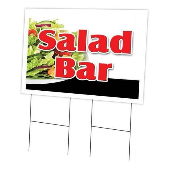 24 x 36 in. Salad Bar Yard Sign & Stake