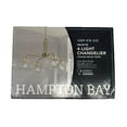 thumbnail image 6 of Open Box Hampton Bay Nelwyn 25 in. 4-Light Vintage Brass Chandelier with Clear Glass Globe Shades, 6 of 7