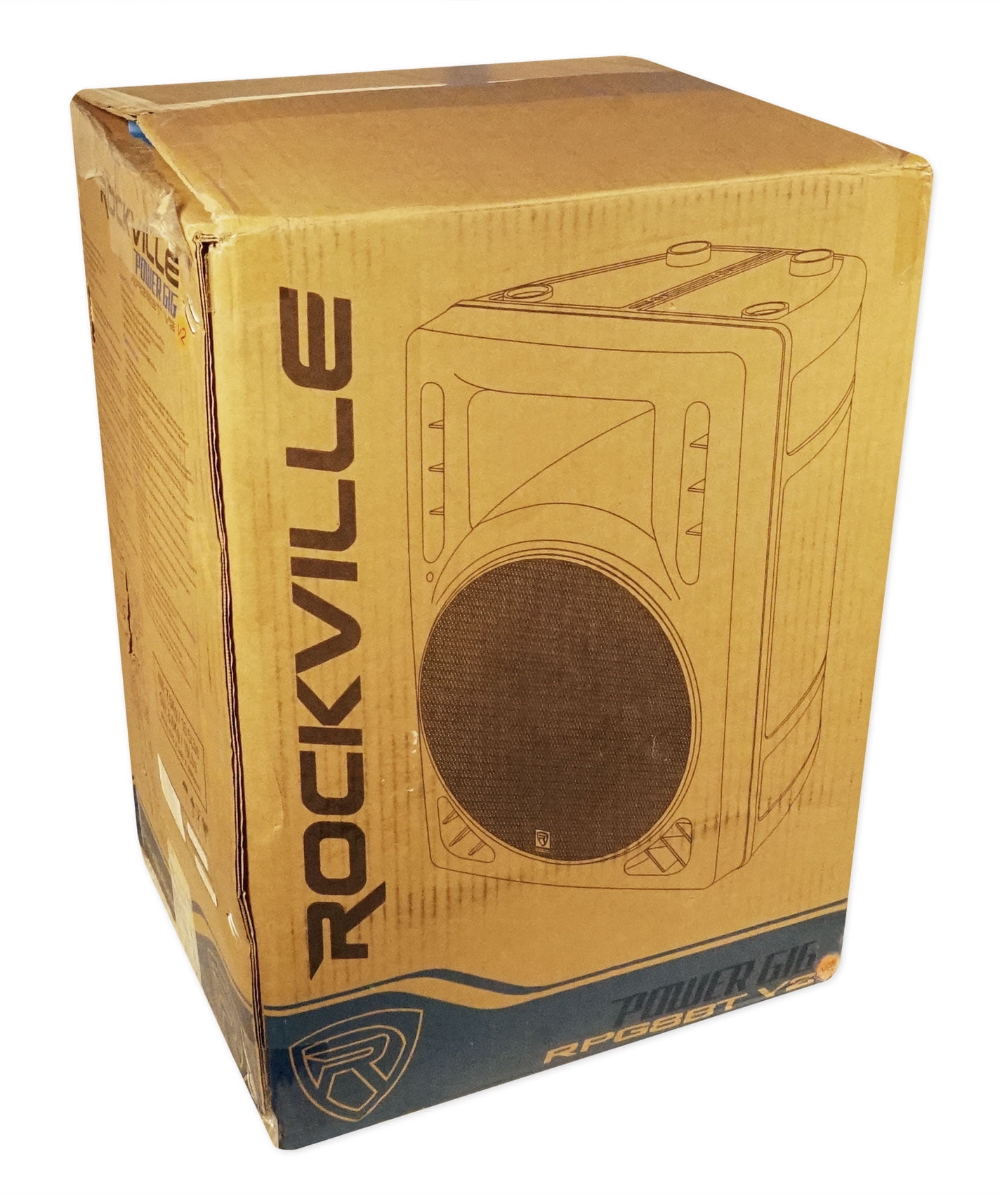 Rockville RPG8BT V2 8 Powered 400W DJ PA Speaker BlueTooth/Wireless/Remote/EQ 