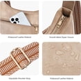 thumbnail image 5 of Crossbody Bags for Women Hobo Bag Vegan Leather Shoulder Purse Bucket Handbags with Adjustable Guitar Strap, 5 of 6