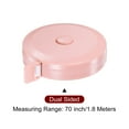 thumbnail image 3 of Métrica Cinta 1.8M/70 Pulgadas Redondo Retráctil Sastres Cinta Medir Bolsillo Tamaño para Cuerpo, Tela, Costura y Manualidades Medidas, Rosa, 3 of 5