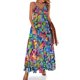 thumbnail image 1 of Vestido de grafiti abstracto en blanco y negro, ropa de calle, vestidos largos casuales, vestido maxi de playa de verano, diseño, vestido, idea de regalo, 1 of 7